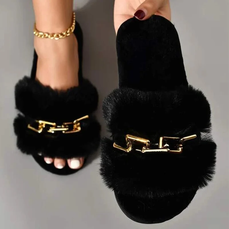 Interior Design Your Home - Sepatu wanita desain rantai Fashion, sandal