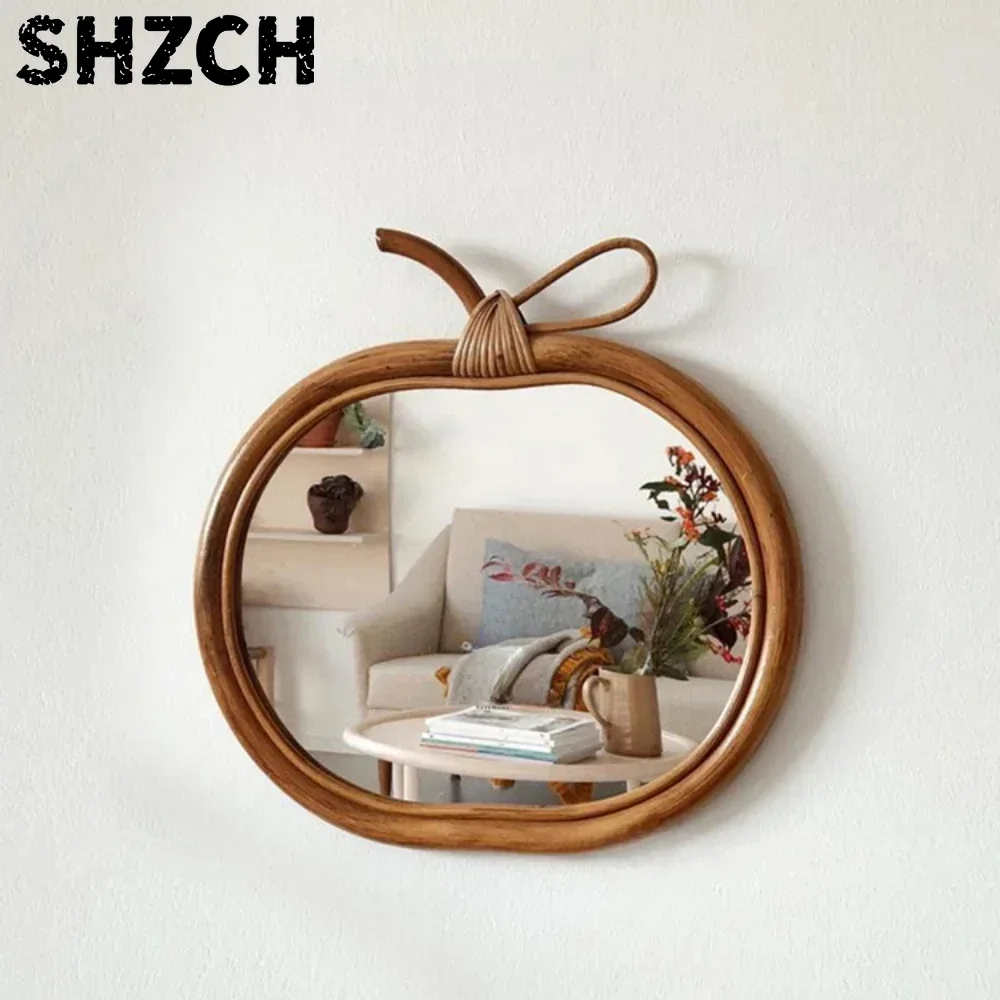 Cermin Rias Bulat Rotan Alami  - Rattan Mirror Round ulasan dan harga