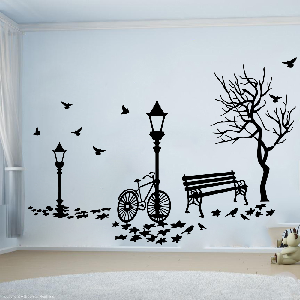 Stiker Dinding Lampu Jalan Poh - Interior Design Magazine ulasan dan harga