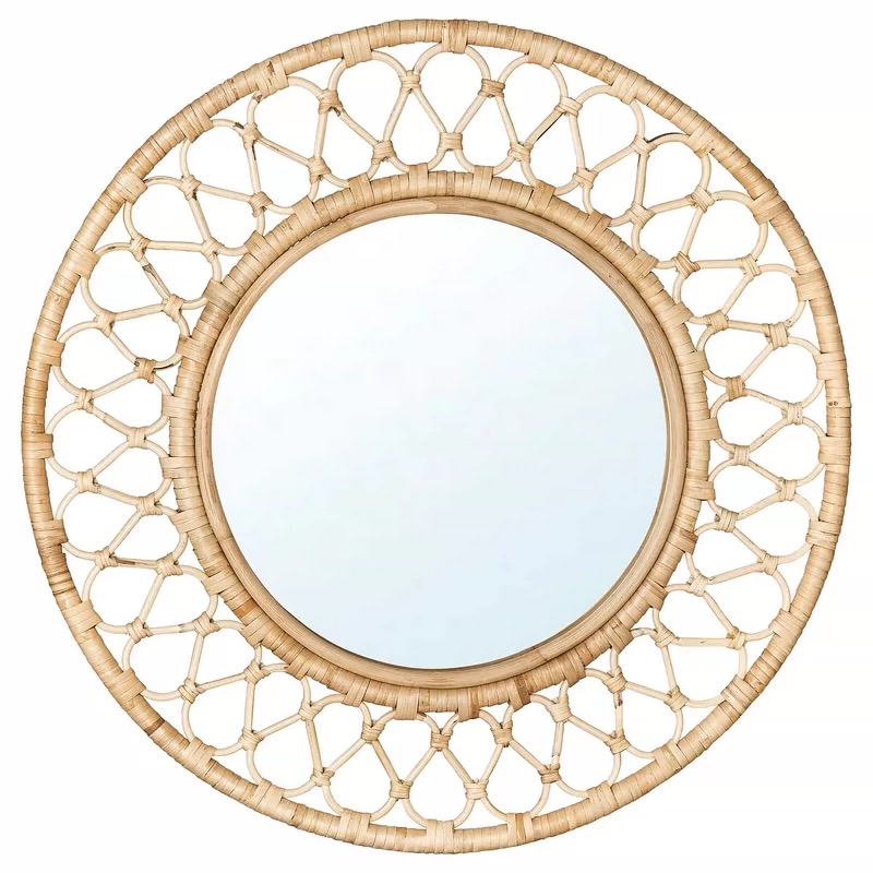 Cermin Dinding Rotan Bulat, Bi - Rattan Mirror Round ulasan dan harga