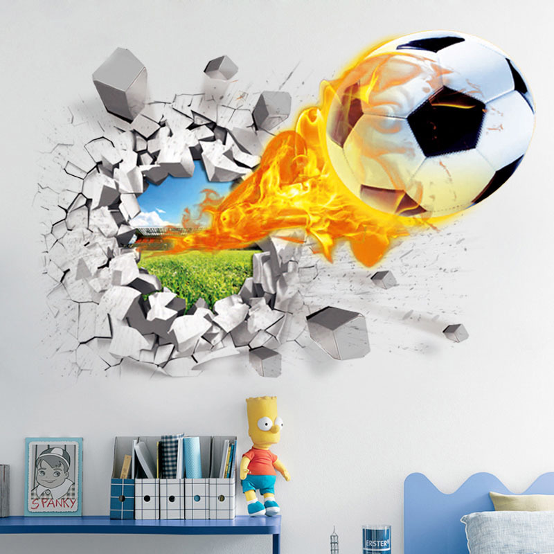 Stiker dinding rusak sepak bol - Interior Design Magazine ulasan dan harga