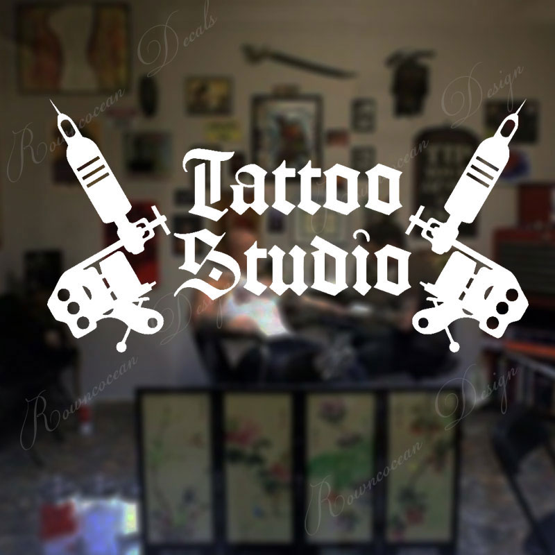 Tattoo Studio Logo Stiker Dind - Interior Design Magazine ulasan dan harga